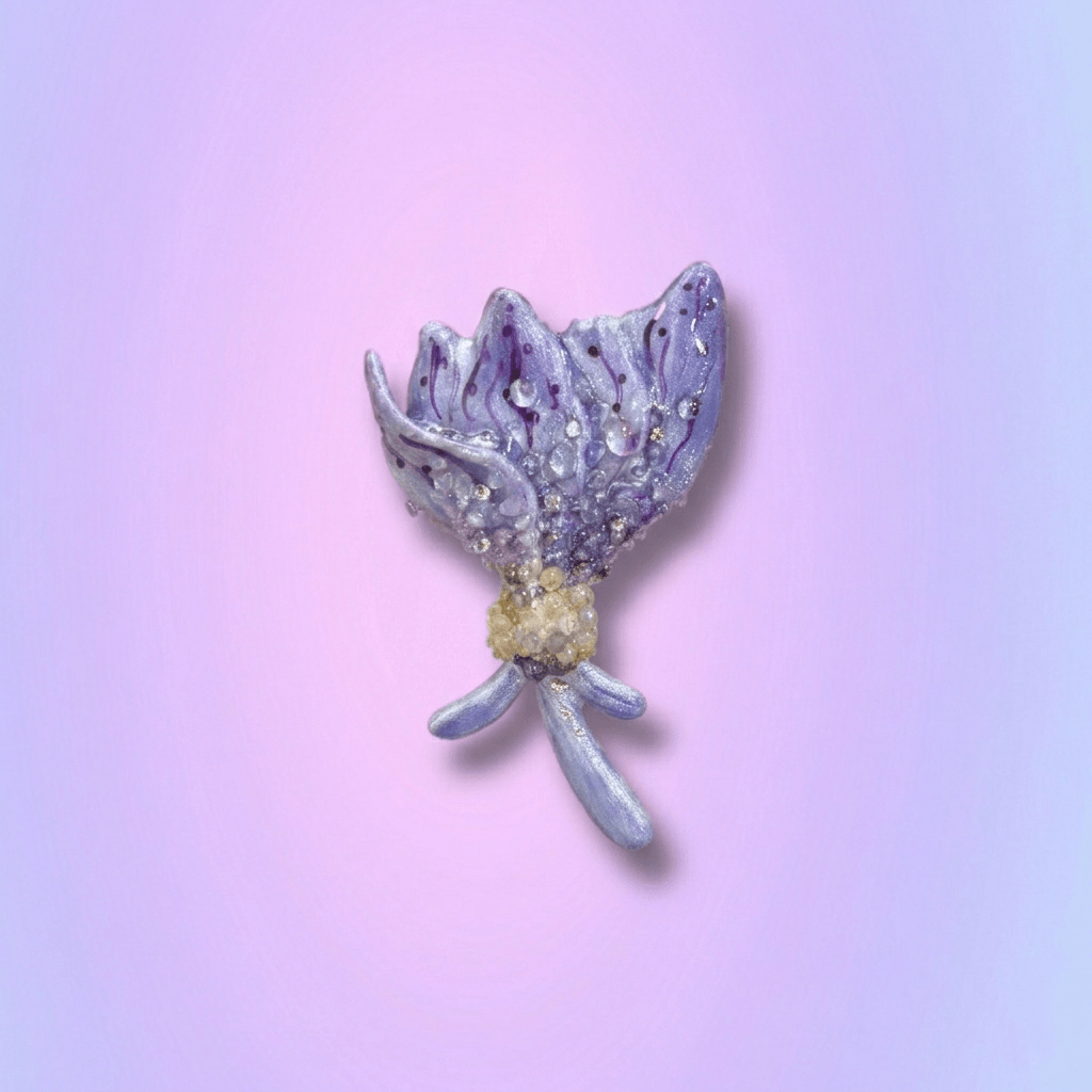 Ethereal Magnolia｜Hand-Painted Artisan Resin Brooch