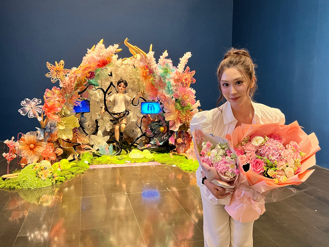 Artist Sophia Guo in her studio