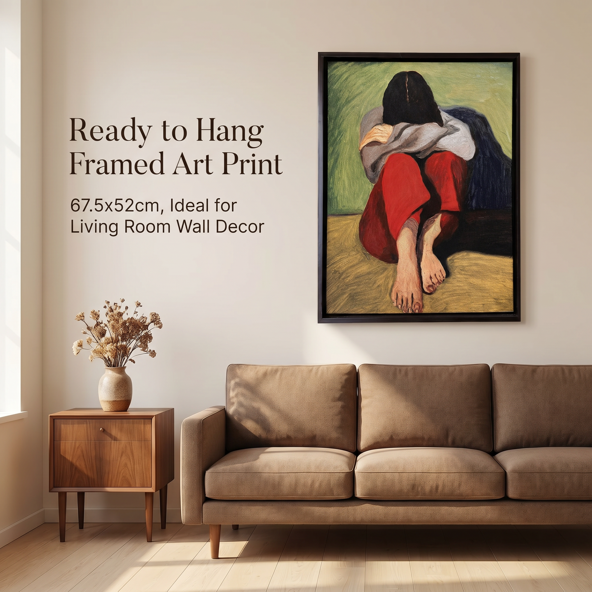 Inward Silence, 2021 | Original Hand-Painted Oil on Canvas (Framed)