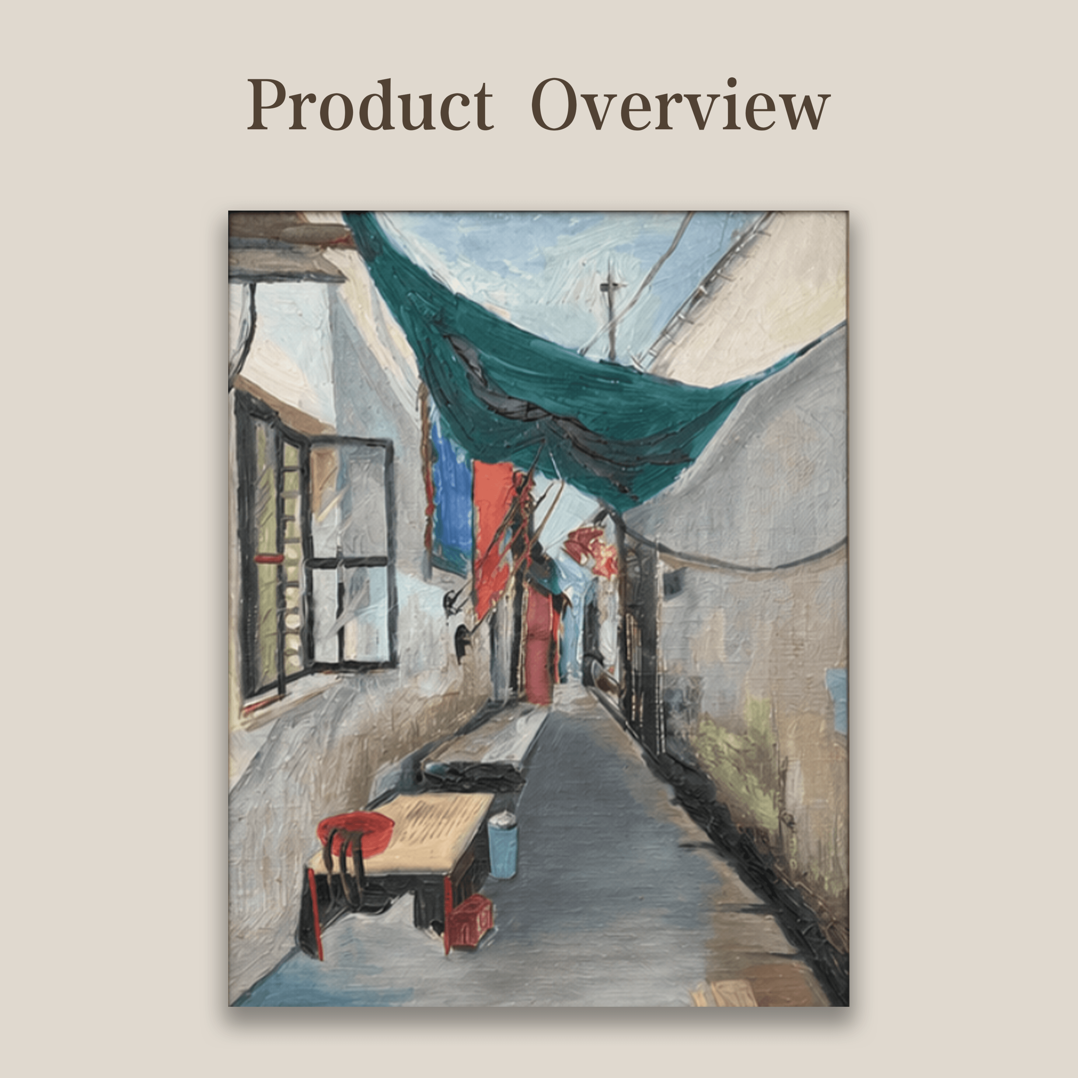 Shanghai Alley, 2019 | Original Impressionist Oil Painting (Framed)