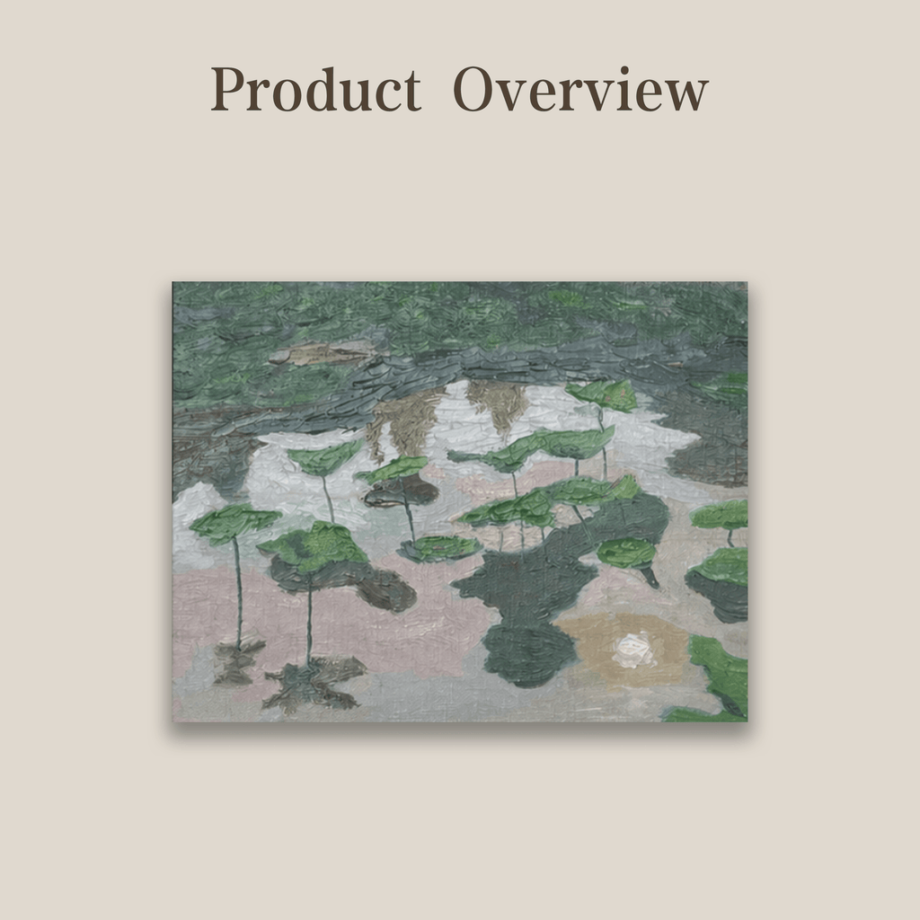 Lily Pads, 2020 | Original Impasto Oil Painting (Framed)