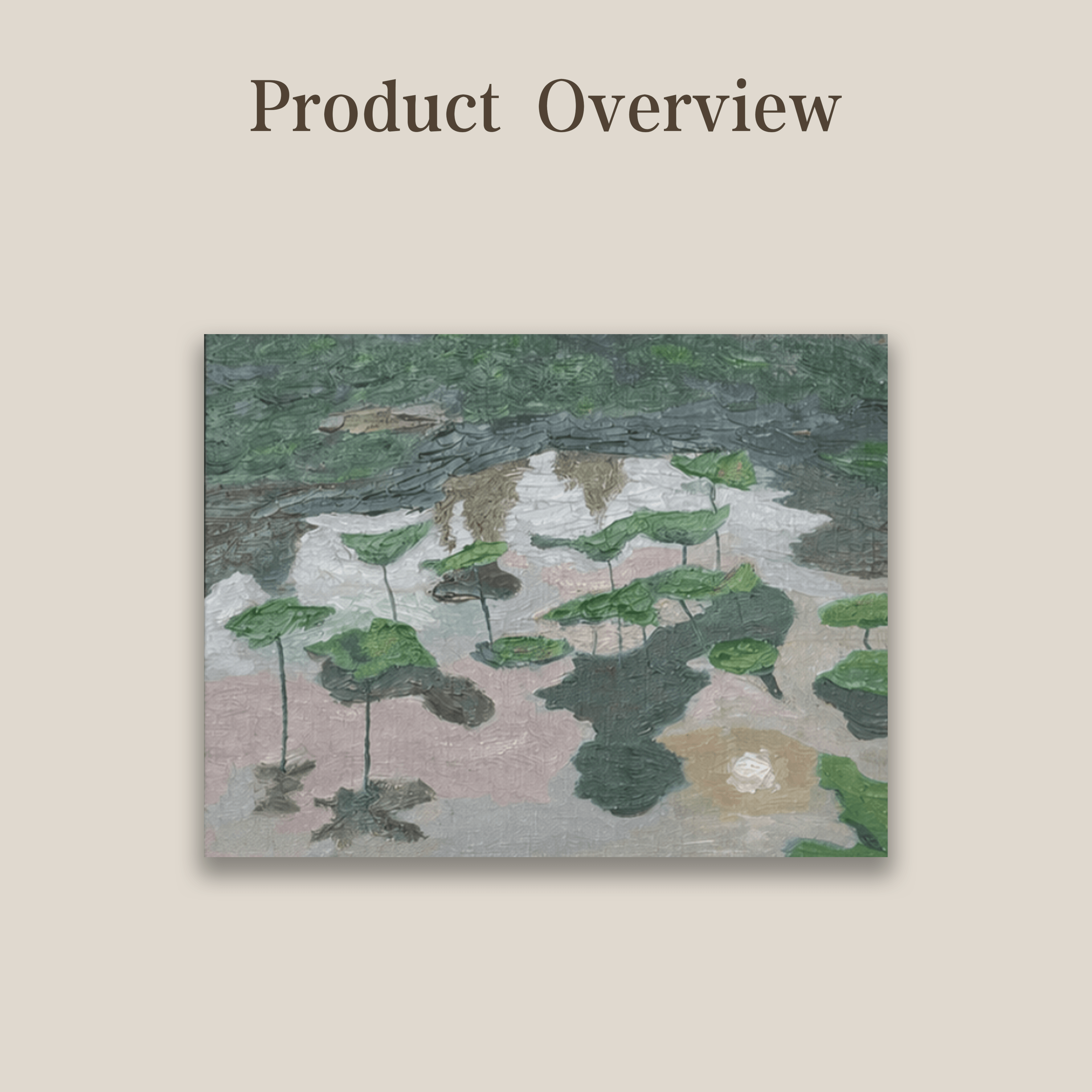 Lily Pads, 2020 | Original Impasto Oil Painting (Framed)