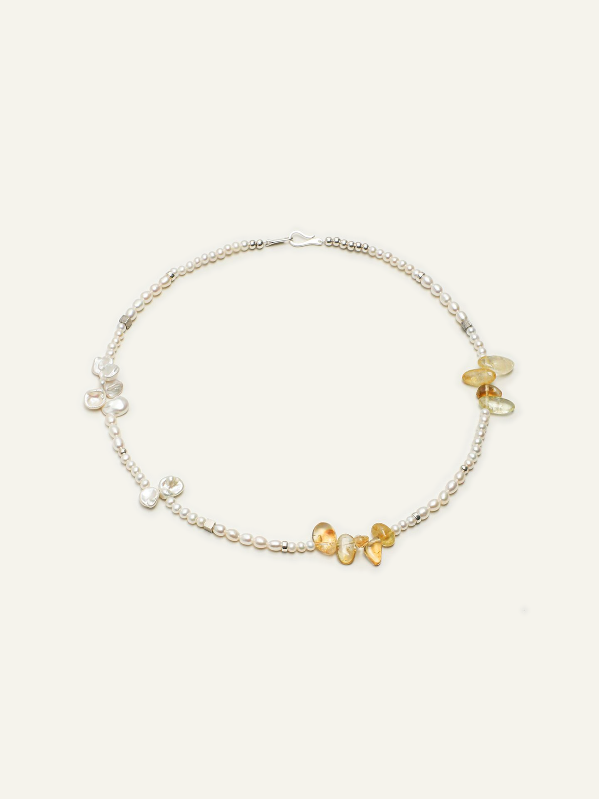 Warm Mist Crystal Bead Necklace